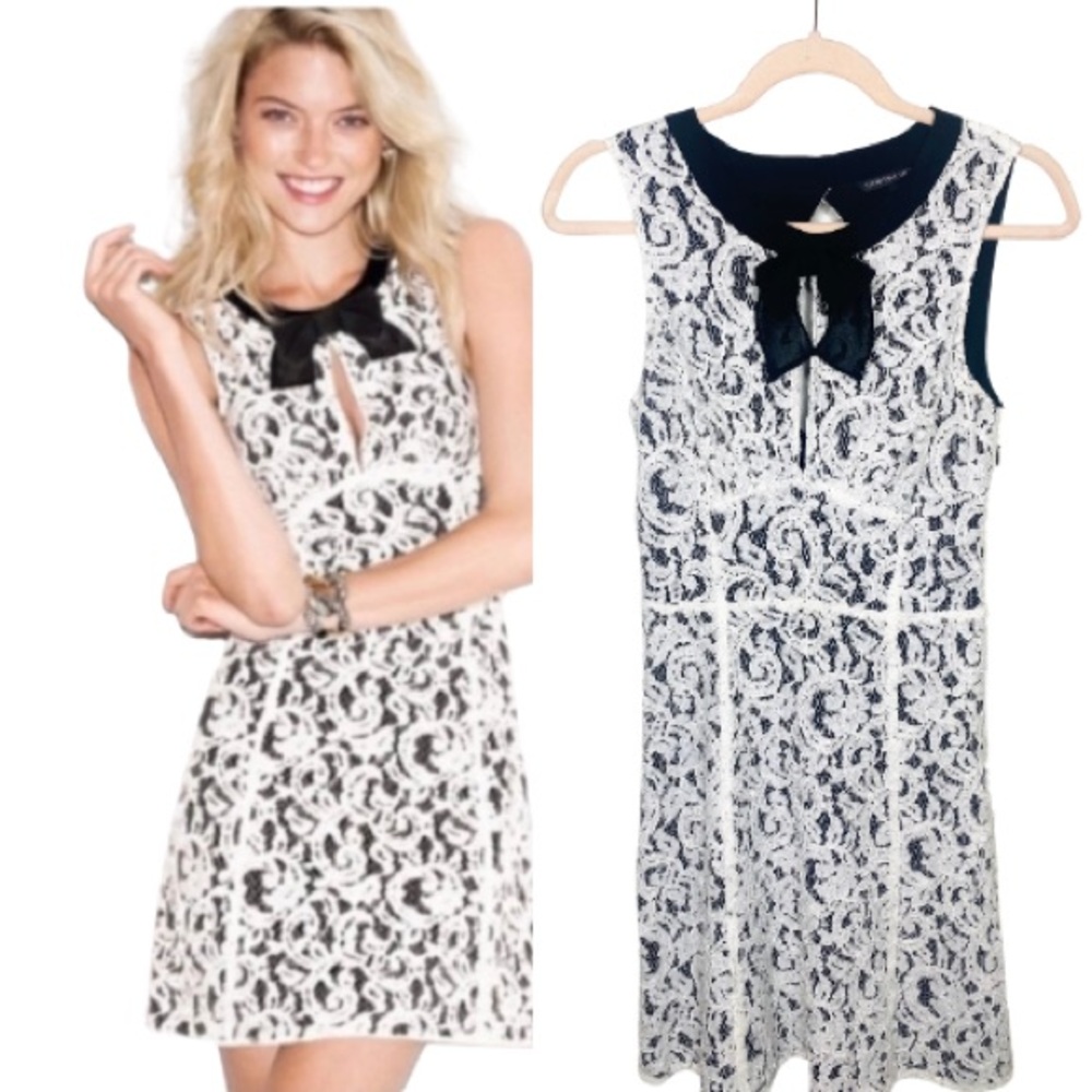 Victoria Secrets White Lace Babydoll Dress Bow